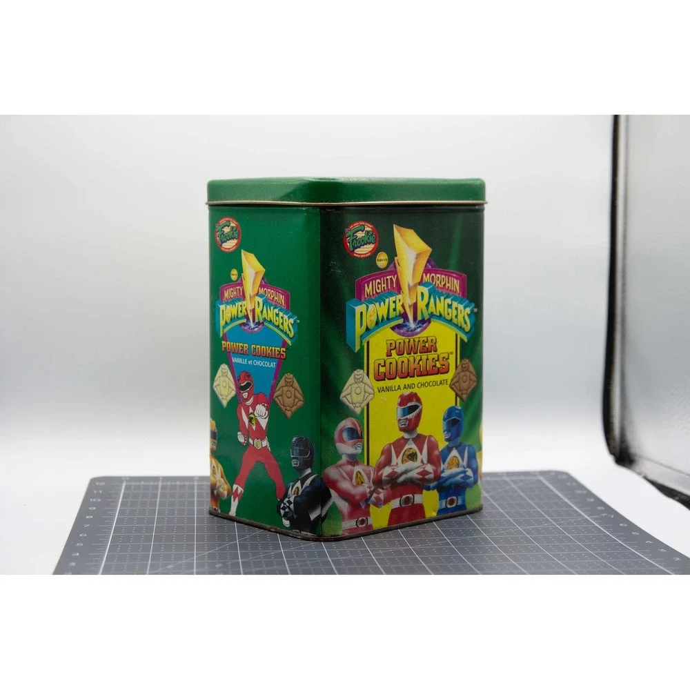 Vintage Mighty Morphin Power Rangers Frookie Power Cookies Tin Green Collectible